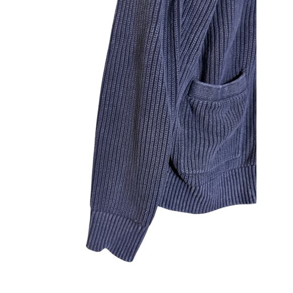 GAP 1969 Premium blue ribbed button up cardigan sweater - Picture 7 of 9